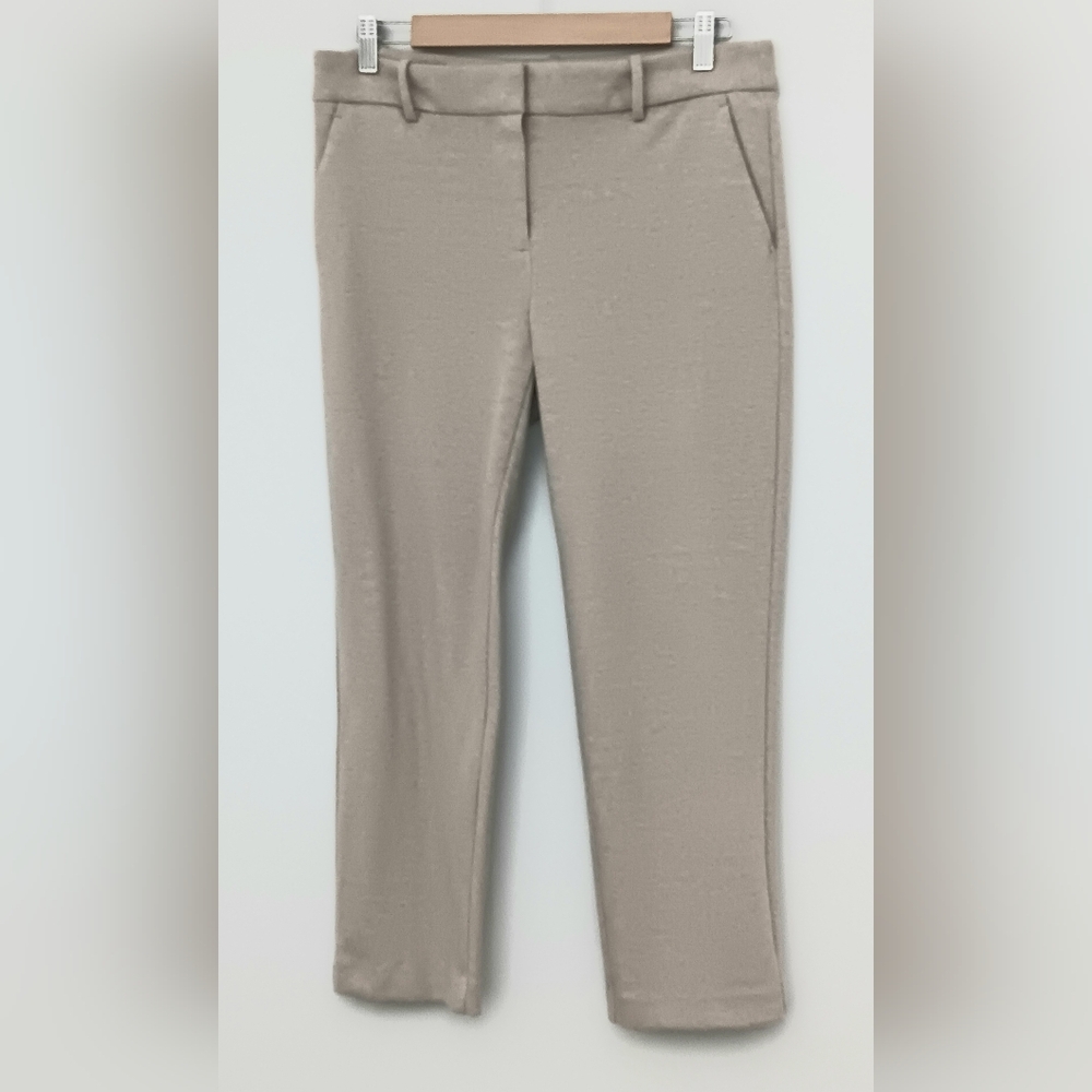Loft The Riveria Slim Pants Women's Size 6P Beige Straight-Leg Trousers Petite